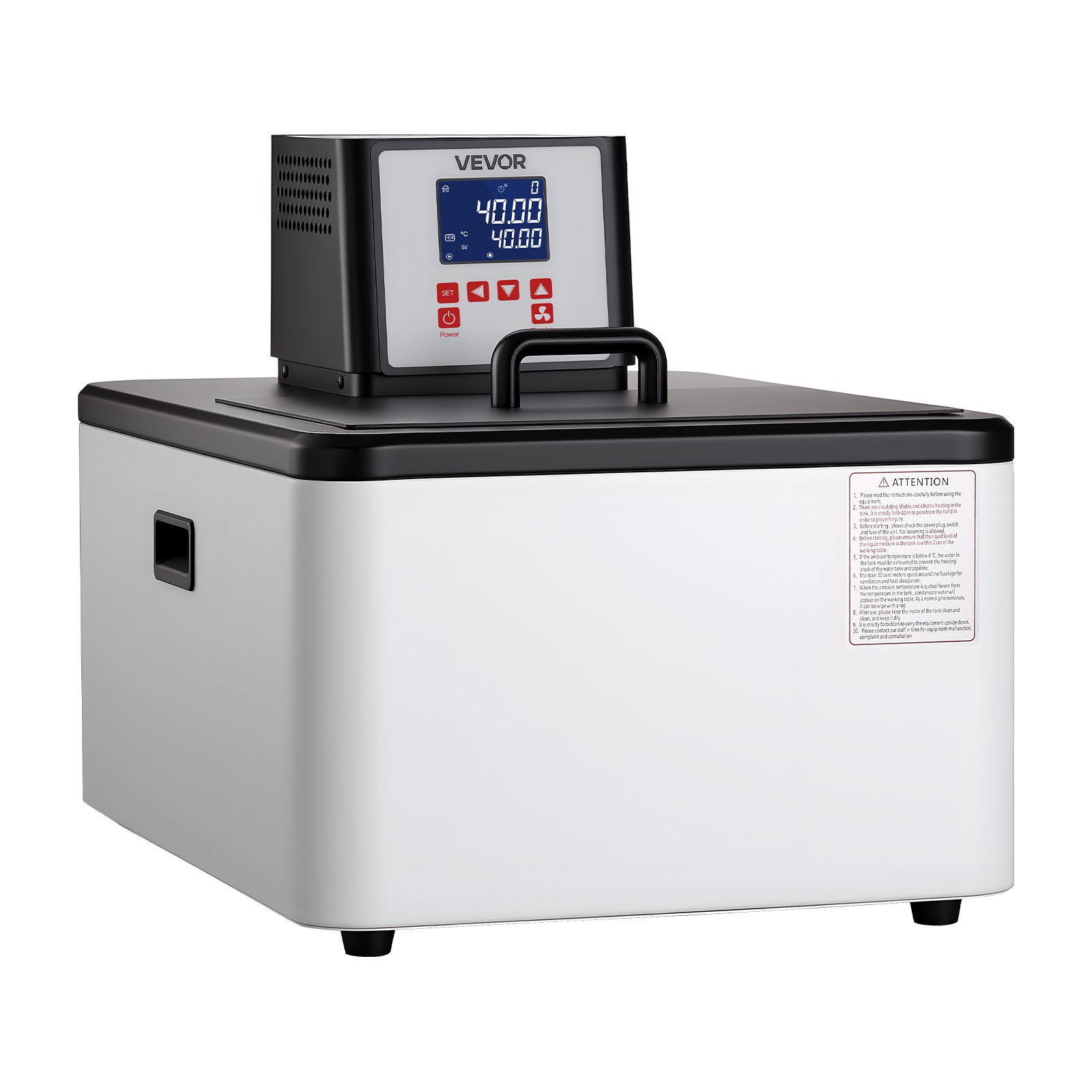 VEVOR Laboratory High-Temperature Circulating Oil Bath, Up to 300℃/572℉, 30 L Lab Constant Temperature Heating Tank, 0.1℃ High Precision, Internal and External Dual Circulation, for Laboratory
