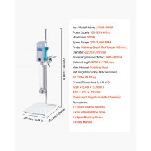 Homogenizer 500 W Laboratory High Speed Dispersing Homogenizer 200-11000 RPM