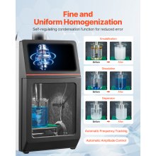2 in 1 Ultrasonic Homogenizer 2000W 0.79 in Titanium Alloy Probe Three Modes