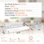 VEVOR Commercial Electric Food Warmer Benkeplate Buffet 4*8Qt med glassskjold