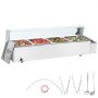 VEVOR 4-Pan Commercial Food Warmer, 4 x 8QT Electric Steam Table with Glass Cover, 1500W Countertop Stainless Steel Buffet Bain Marie 30 - 85℃ Temp Control for Catering, Restaurants, Silver