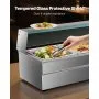 VEVOR Commercial Food Warmer, 5-Pan Electric Steam Table with Glass Cover, 1500W Countertop Stainless Steel Buffet Bain Marie with 30-85°C Temp Control for Catering, Buffet, Parties, Restaurants