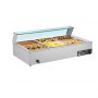 VEVOR Commercial Food Warmer, 1500W Electric Stainless Steel Steam Food Warmer with Glass Cover, 6 x 1/2 Size Pans Buffet Bain Marie with Soup & Perforated Ladles, for Catering, Restaurant & Party