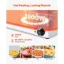 VEVOR Commercial Electric Food Warmer 3-Pan Countertop Buffet 17QT Bain Marie