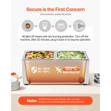 VEVOR Commercial Electric Food Warmer 3-Pan Countertop Buffet 16L Bain Marie