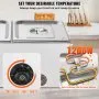 VEVOR Commercial Electric Food Warmer 2-Pan Countertop Buffet 24QT Bain Marie