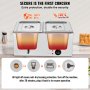 Chauffe-plats électrique commercial VEVOR Buffet de comptoir à 2 plateaux 18QT Bain Marie