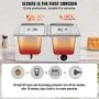 VEVOR Commercial Electric Food Warmer 2-Pan Countertop Buffet 24QT Bain Marie
