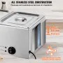 VEVOR Commercial Electric Food Warmer 2-Pan Countertop Buffet 24QT Bain Marie