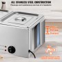 VEVOR Commercial Electric Food Warmer 2-Pannen Bänkskiva Buffé 17L Bain Marie