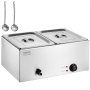 VEVOR Commercial Electric Food Warmer 2-Pannen Bänkskiva Buffé 17L Bain Marie