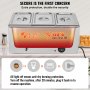 VEVOR Commercial Electric Food Warmer 3-Pannen Bänkskiva Buffé 16,5L Bain Marie