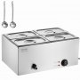 VEVOR Commercial Electric Food Warmer 4-Pan Countertop Buffet 15.9QT Bain Marie