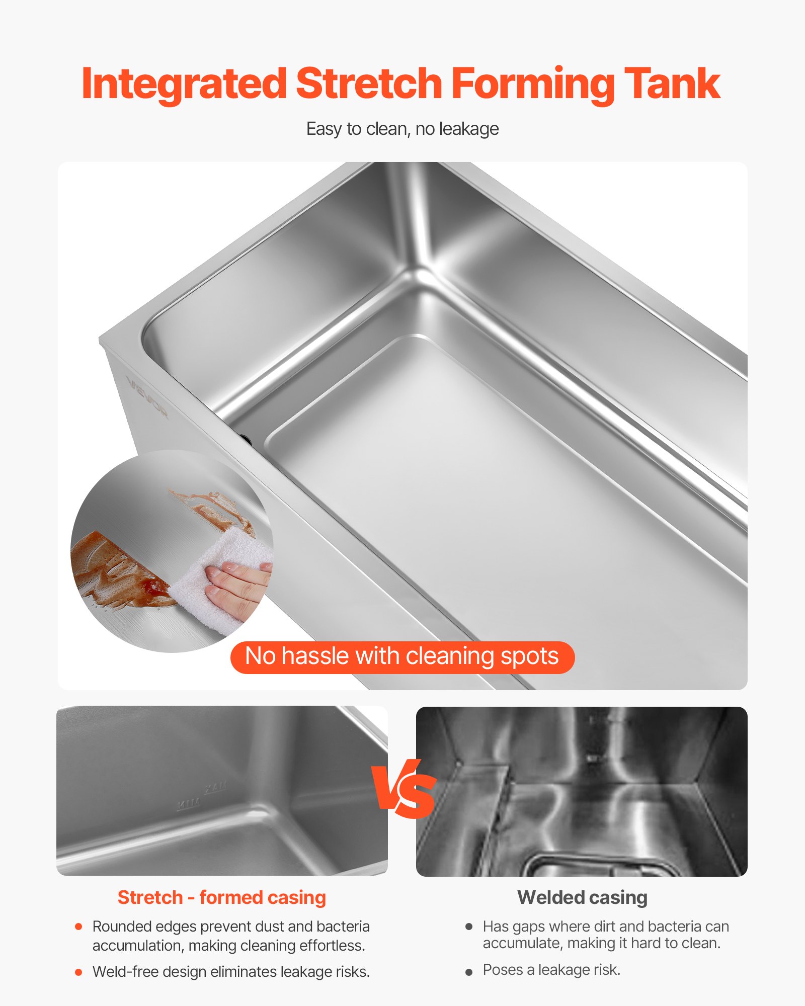 VEVOR 24QT Commercial Food Warmer, 6-Pan Electric Steam Table, 1200W Professional Countertop Stainless Steel Buffet Bain Marie with 86-185°F Temp Control for Catering, Buffet, Parties, Restaurants