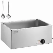 VEVOR Commercial Electric Food Warmer Countertop Buffet 24Qt 1200W Bain Marie