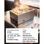 VEVOR Commercial Food Warmer, 1500W Electric Stainless Steel Steam Food Warmer, Fast Heating Countertop Buffet Bain Marie with Power Cord & Divider Strip, for Catering, Restaurants, Parties, Buffets