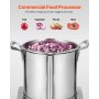 VEVOR Food Processor Vegetable Chopper 10.6Qt Food-Grade Stainless Steel Blender