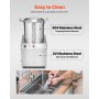 VEVOR Food Processor & Vegetable Chopper 10L Food-Grade Stainless Steel Blender