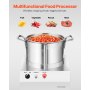 Food Processor Vegetable Chopper 4.3 Quart Food-Grade Stainless Steel Blender