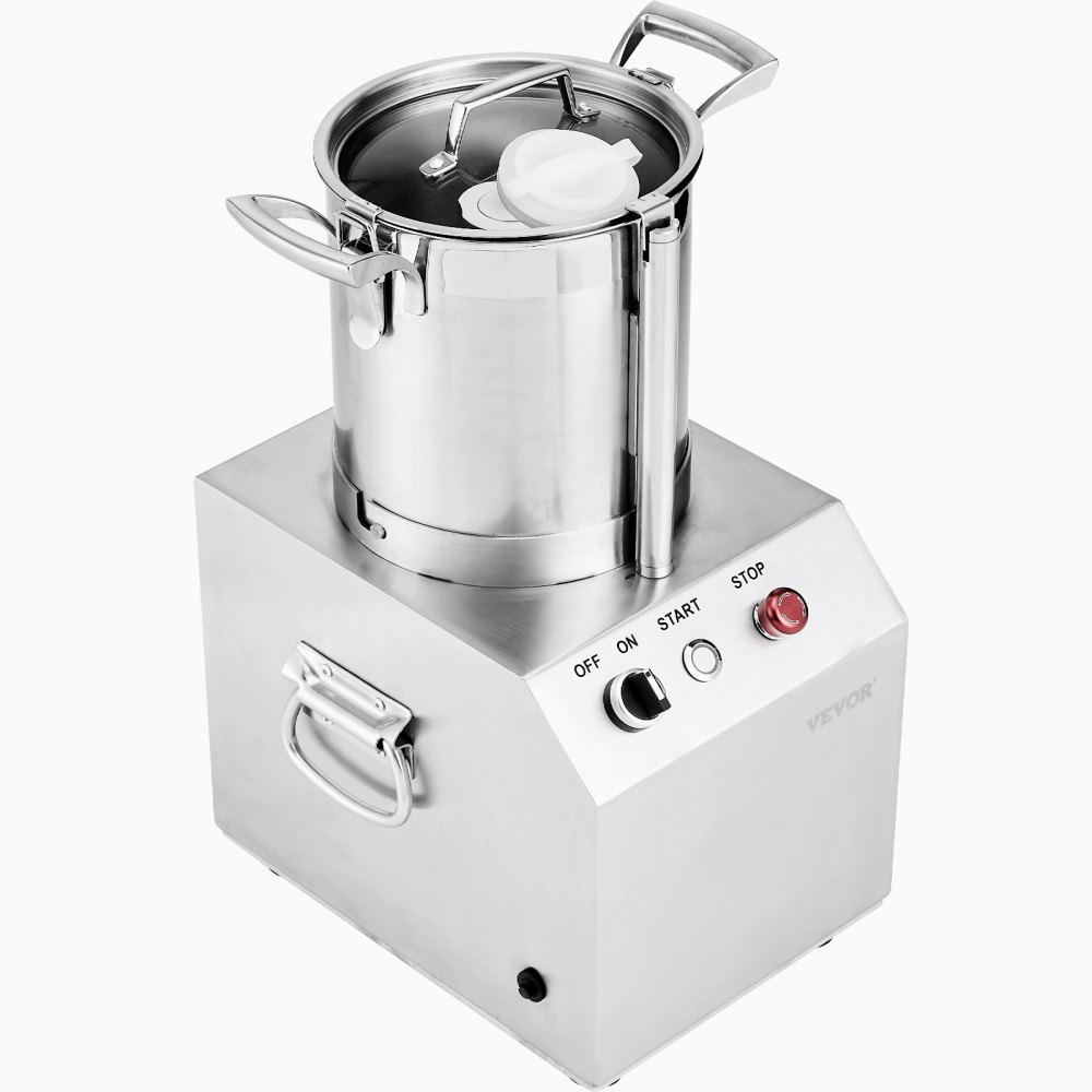 VEVOR Food Processor & Vegetable Chopper, 4L Food-Grade Stainless Steel Food Processor Chopper with 2 Extra S-Curve Blades, Ideal for Chopping Vegetables, Fruit, Grains, Nuts