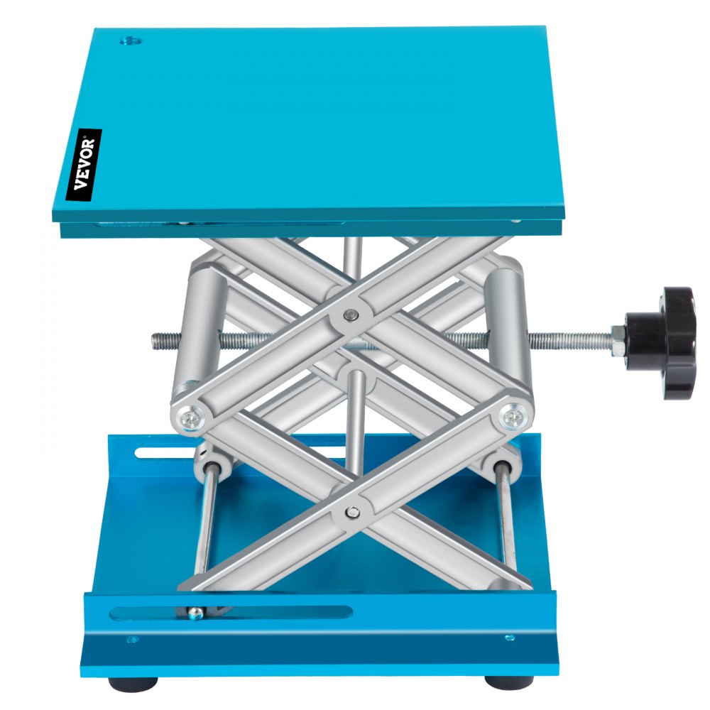 VEVOR Lab Jack Stand, 8" x 8" Aluminum Oxide Lab Lift Jack with 2.4"-12" Adjustable Height, Durable and Stable Laboratory Scissor Jack, Lab Jack Platform with 88LBS/40KG Large Loading Capacity