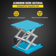 Aluminum Oxide Lab Stand Scissor Lift Lifting Platform Laboratory Jack Table 8"
