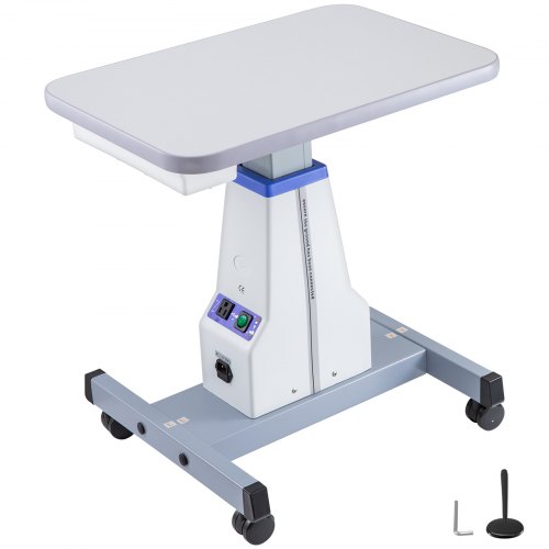 VEVOR Optical Electric Motorized Table Instrument Lift Table With 4 Wheels Adjustable Height 24.8" to 31.5", Tabletop size 22.8"x15.7"
