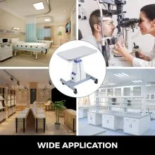 VEVOR Motorized Instrument Table Professional Medical Cart Dental Cart Adjustable Optical Eyeglass Motorized Instrument Working Table for 2 Instruments (D16 18.9" x 15.7")
