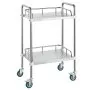 VEVOR Lab Rolling Cart, 2-Shelf Stainless Steel Rolling Cart, Lab Serving Cart with Swivel Casters, Dental Utility Cart for Clinic, Lab, Hospital, Salon, 385 x 548 x 865 mm