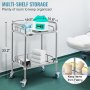 2-Layer Stainless Steel Lab Medical Equipment Cart Trolley