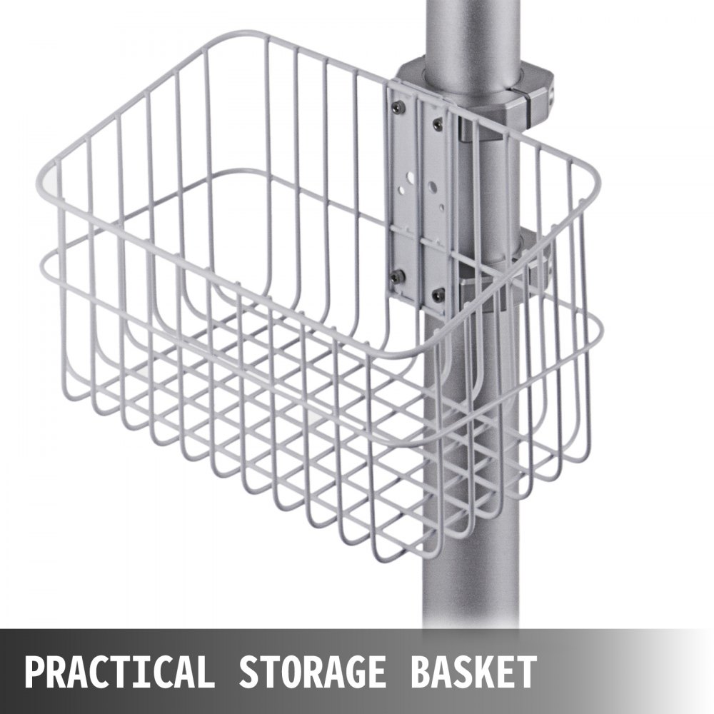 Mobile Rolling lab Cart for Ultrasound Scanner Machine 4 Holes Space-Saving