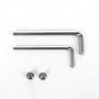 VEVOR mobile trolley cart assembly tools, including two l-shaped hex keys and screws.