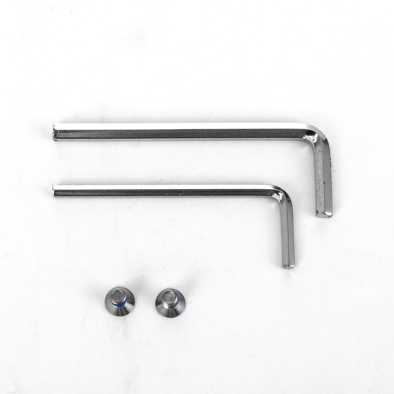 VEVOR mobile trolley cart assembly tools, including two l-shaped hex keys and screws.