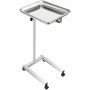 VEVOR lab cart with stainless steel tray and wheeled base for easy mobility.