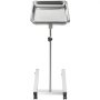 VEVOR lab cart with stainless steel tray and adjustable height on caster wheels
