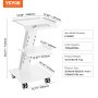 VEVOR lab trolley detailed dimensions, model k-sh001, with load capacity of 100kg/220lbs and 4 wheels.