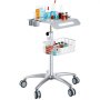VEVOR Medical Cart, Salon Cart with Wheels, Mobile Trolley Cart 680-1090 mm Height Adjustable, Metal Salon Stations for Hair Stylist, Rolling Desktop Lab Cart for Clinic, Beauty and Salon