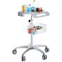 VEVOR Medical Cart, Salon Cart with Wheels, Mobile Trolley Cart 26.77"-42.91" Height Adjustable, Metal Salon Stations for Hair Stylist, Rolling Desktop Lab Cart for Clinic, Beauty and Salon