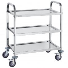 VEVOR 41.1-in Shelf Utility Cart, Heavy-Duty Metal Frame, 110 lbs. Load  Capacity, Black in the Utility Carts department at