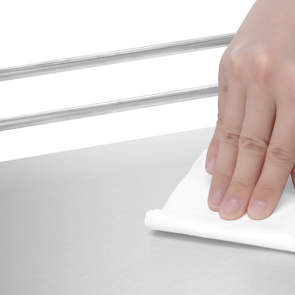 VEVOR Stainless Steel Cart, 2-Tier Rolling Lab Utility Cart with Lockable Wheels, Medical Serving Trolley Clinic Tray, Heavy Duty Mobile Service Storage Tray for Hospital, Restaurant, Kitchen, Salon