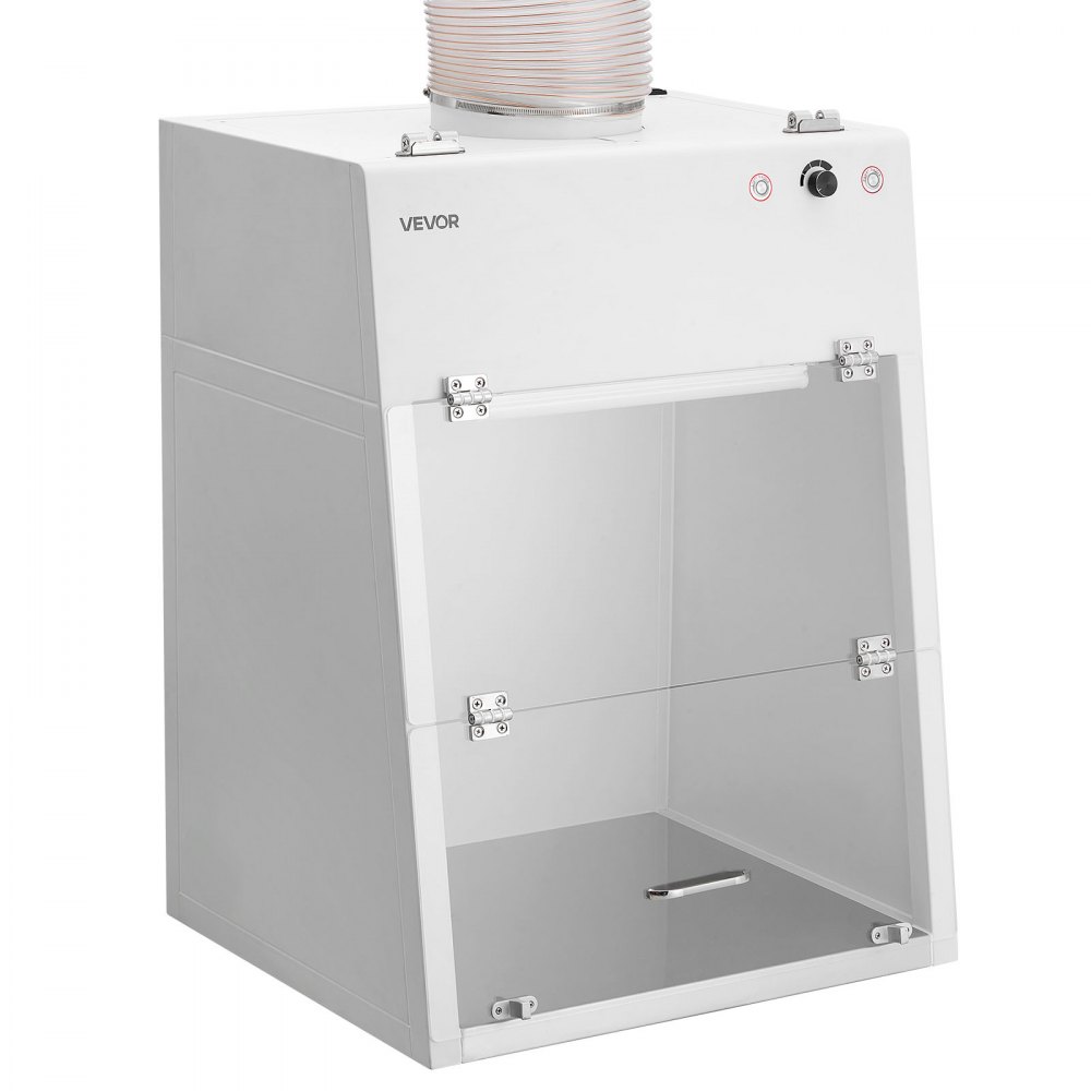 VEVOR Ducted Fume Hood, 22.83 x 25.98 x 24.80 inch Working Area, Lab Fume Hood with LED Light and G1 Pre-Filter, Exhaust Equipment for Laboratory Fume Control and Pharmaceutical Compounding, White