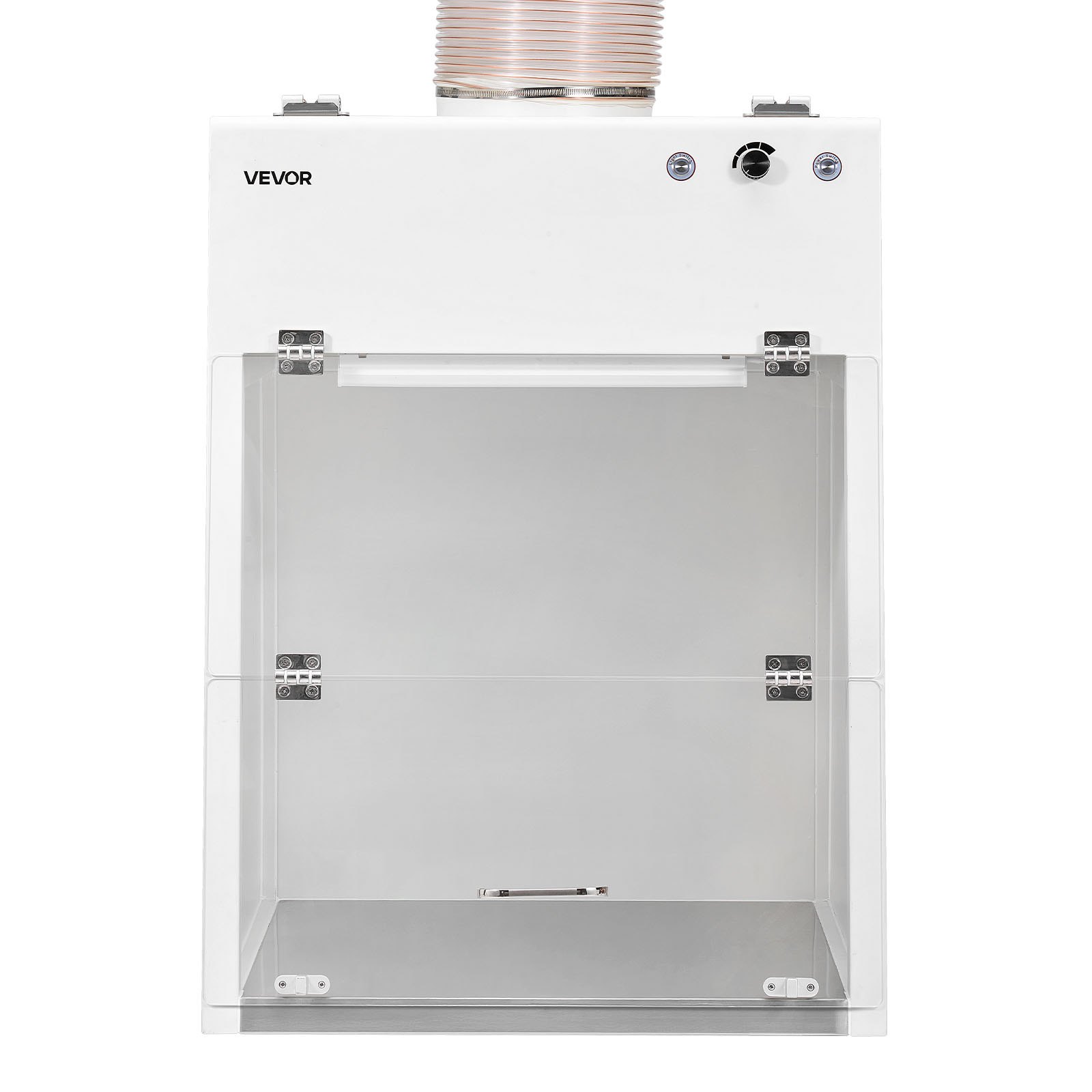 VEVOR Ducted Fume Hood, 22.83 x 25.98 x 24.80 inch Working Area, Lab Fume Hood with LED Light and G1 Pre-Filter, Exhaust Equipment for Laboratory Fume Control and Pharmaceutical Compounding, White
