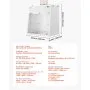 VEVOR Ducted Fume Hood, 23.62 x 31.69 x 27.56 inch Working Area, Lab Fume Hood with LED Light and G1 Pre-Filter, Exhaust Equipment for Laboratory Fume Control and Pharmaceutical Compounding, White