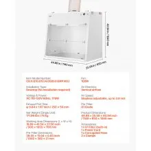VEVOR Ducted Fume Hood, 19.69 x 41.54 x 27.56 inch Working Area, Lab Fume Hood with LED Light and G1 Pre-Filter, Exhaust Equipment for Laboratory Fume Control and Pharmaceutical Compounding, White