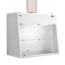 VEVOR Ducted Fume Hood, 19.69 x 41.54 x 27.56 inch Working Area, Lab Fume Hood with LED Light and G1 Pre-Filter, Exhaust Equipment for Laboratory Fume Control and Pharmaceutical Compounding, White