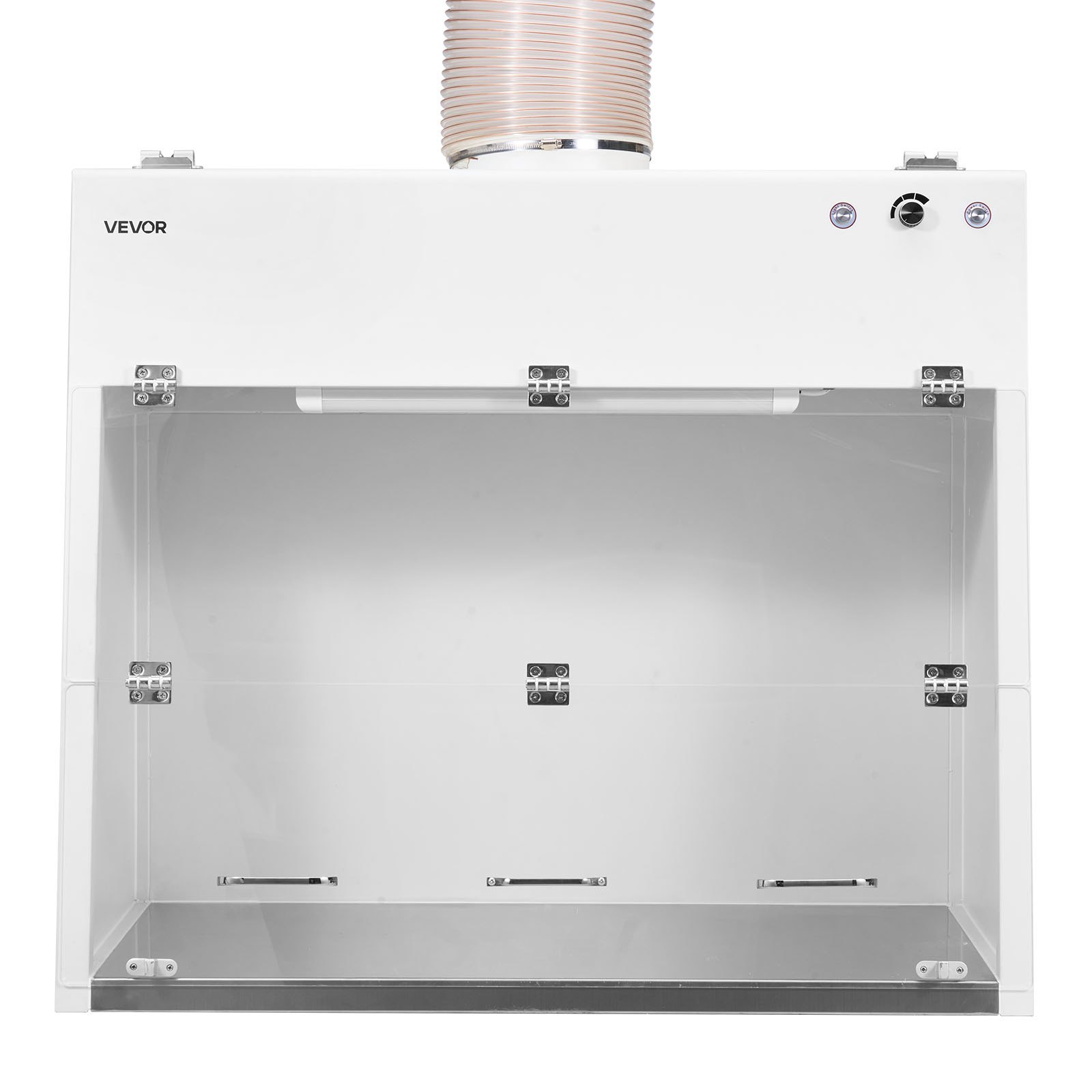 VEVOR Ducted Fume Hood, 19.69 x 41.54 x 27.56 inch Working Area, Lab Fume Hood with LED Light and G1 Pre-Filter, Exhaust Equipment for Laboratory Fume Control and Pharmaceutical Compounding, White