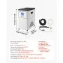 VEVOR Laboratory Chiller Circulator, -20℃ to Room Temperature, 3.4 L Internal and External Dual Circulation, Compatible with ≤2 L Rotary Evaporators for Condenser Reflux and Rapid Cooling