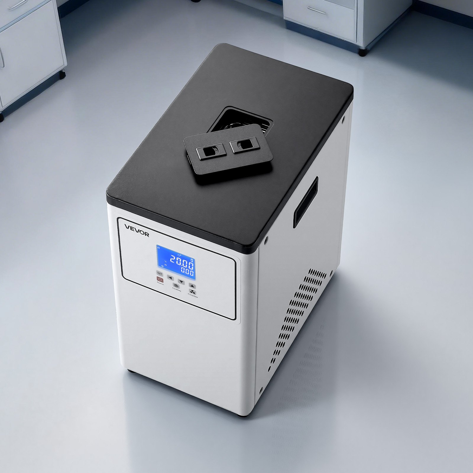 VEVOR Laboratory Chiller Circulator, -20℃ to Room Temperature, 3.4 L Internal and External Dual Circulation, Compatible with ≤2 L Rotary Evaporators for Condenser Reflux and Rapid Cooling