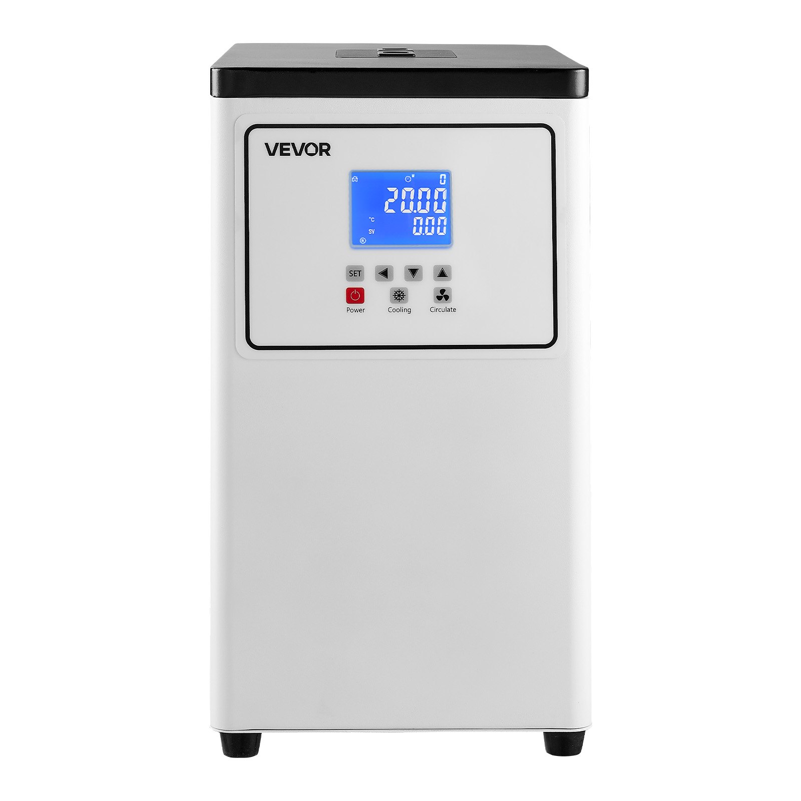 VEVOR Laboratory Chiller Circulator, -20℃ to Room Temperature, 3.4 L Internal and External Dual Circulation, Compatible with ≤2 L Rotary Evaporators for Condenser Reflux and Rapid Cooling