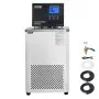 VEVOR Laboratory Chiller Circulator, 6L Chiller Lab Low Temperature Cooling Liquid, 23°F-212°F Circulator Pump Chiller, LCD Display, 304 Stainless Steel Water Bath Recirculating Water Cooling Chiller